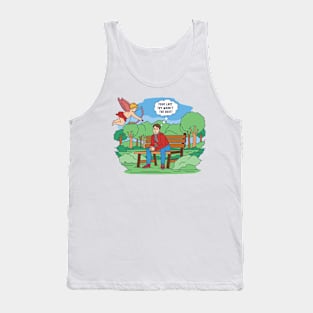 Funny Cupid love comic Tank Top